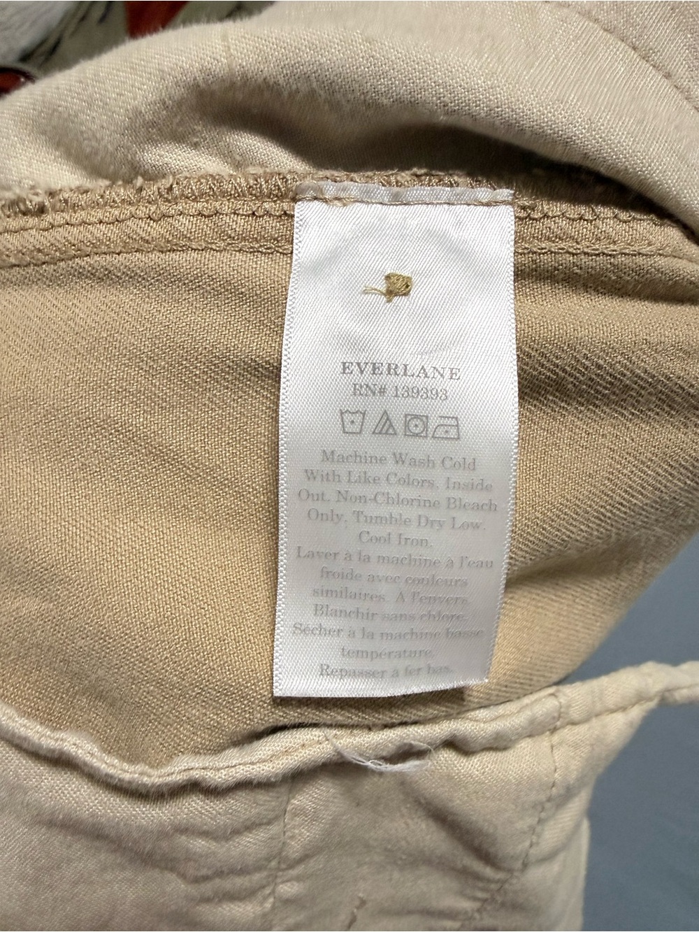Everlane Barrel Leg Cropped Pants Tan Khaki Size 12 - Picture 5 of 8